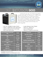 WatchDog 900 Dehumidifier Spec Sheet